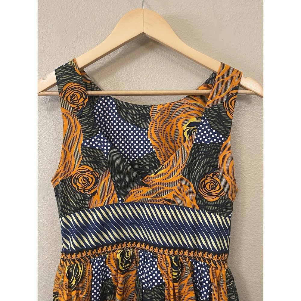 Anthropologie Mille Collines Moonrise Cotton Dress Abstract Maximalist Sz 6 EUC - Picture 7 of 12